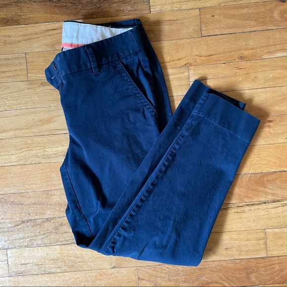 JCrew Linen Cotton Pants Navy 00 - Picture 2 of 7